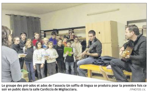 Le jeune atelier de chant corse a déjà fait des petits