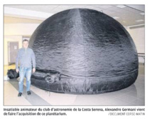 Bienvenue au premier planétarium mobile de Corse
