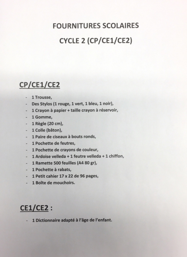 Rentrée scolaire 2018-2019