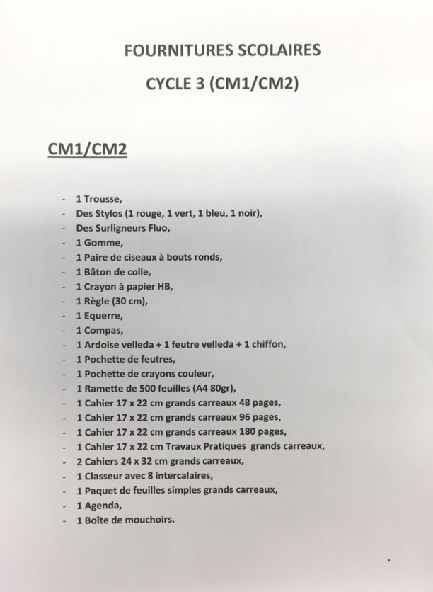 Rentrée scolaire 2018-2019