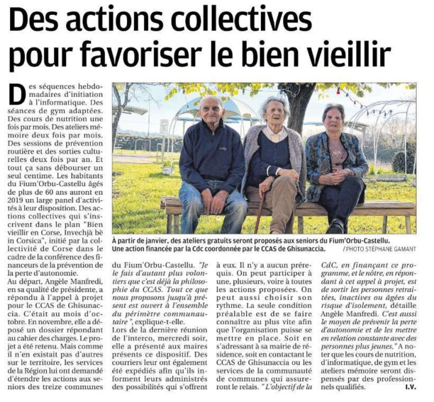 Des actions collectives pour bien vieillir Des actions collectives pour bien vieillir