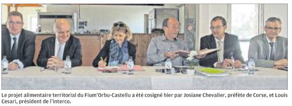 Signature du projet alimentaire territorial du Fium’Orbu-Castellu