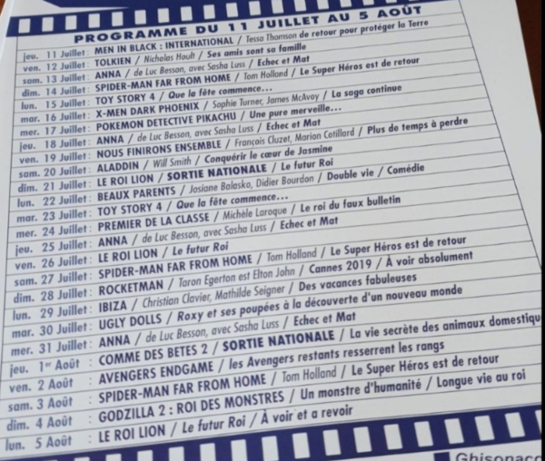 Ouverture du cinéma en plein Bel Aria de Travo le 11 juillet !