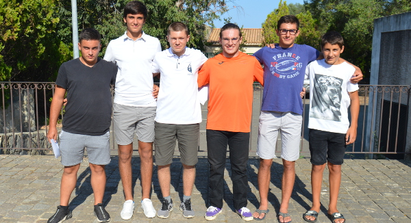de gauche à droite : Pierre-Marie Antonini et Théo Dechavaille (ASVENTISERI XV), Maximilien Combette, Jean-Raphaël Pinet et Viny Barthelat (JUDO CLUB TRAVO VENTISERI) Francisco Goncalves (COSTA SERENA HAND BALL) de gauche à droite : Pierre-Marie Antonini et Théo Dechavaille (ASVENTISERI XV), Maximilien Combette, Jean-Raphaël Pinet et Viny Barthelat (JUDO CLUB TRAVO VENTISERI) Francisco Goncalves (COSTA SERENA HAND BALL)