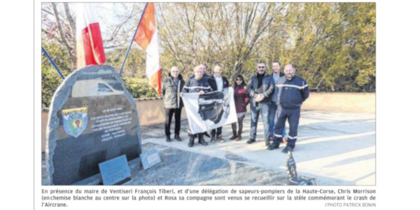 Un pilote d’Aircrane vient rendre hommage à son ami