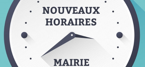 Nouveaux horaires de la mairie