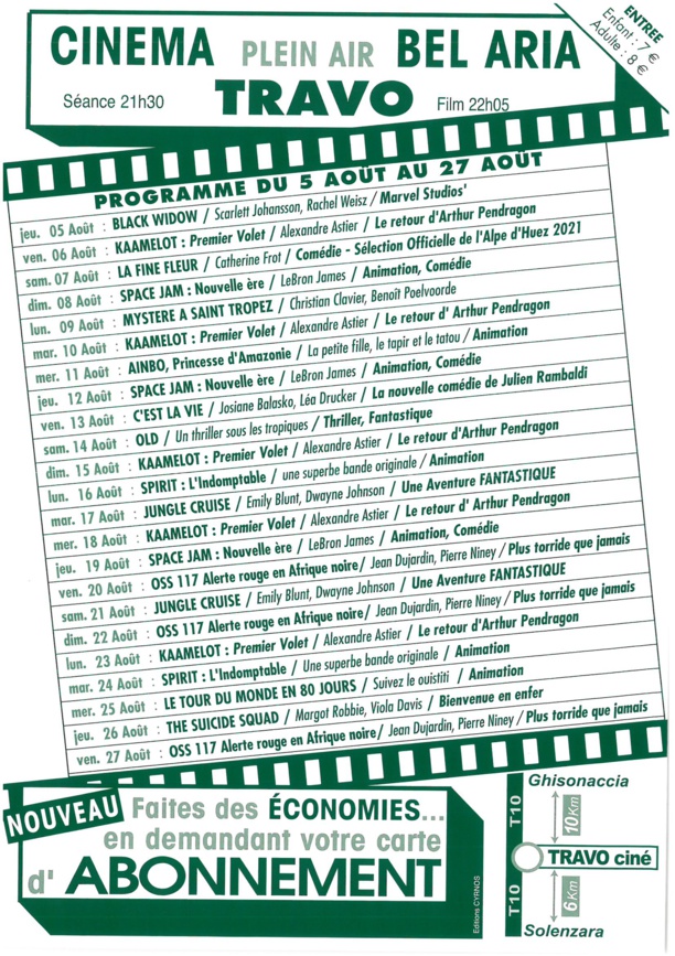Cinéma en plein air Bel Aria de Travu