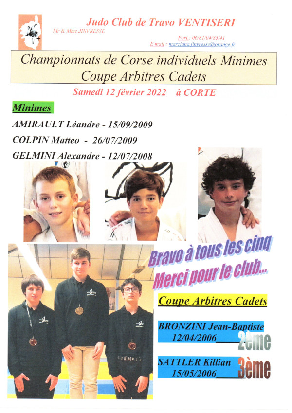 Judo Club Travo Ventiseri Judo Club Travo Ventiseri