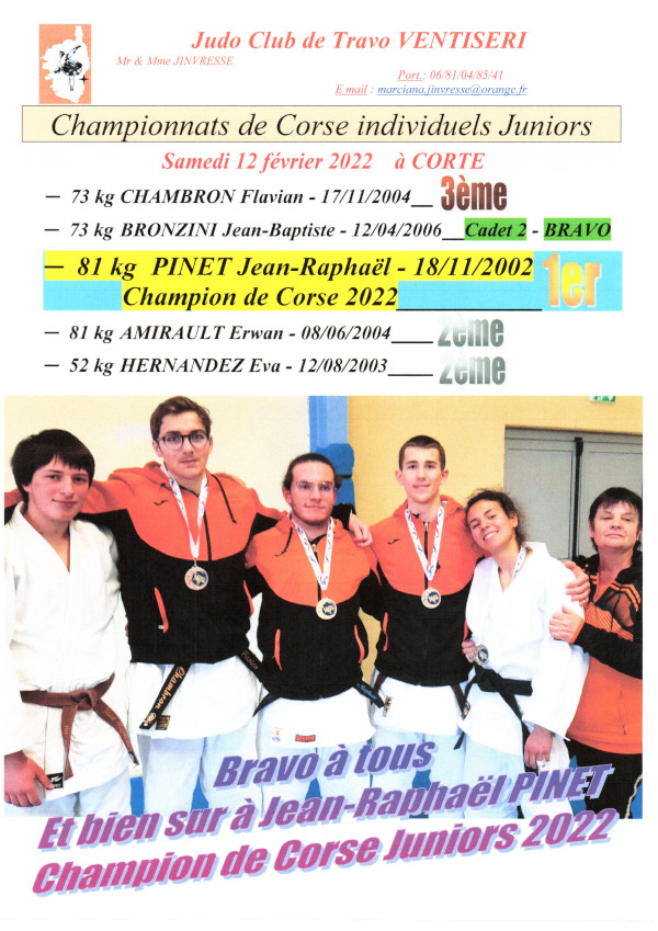 Judo Club Travo Ventiseri Judo Club Travo Ventiseri