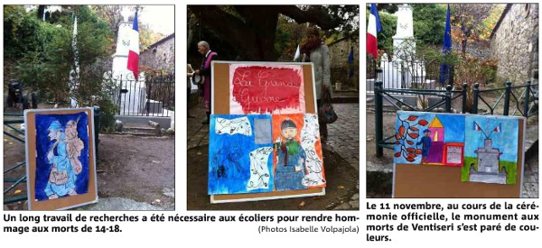 Quand les écoliers redonnent vie aux poilus du village Quand les écoliers redonnent vie aux poilus du village
