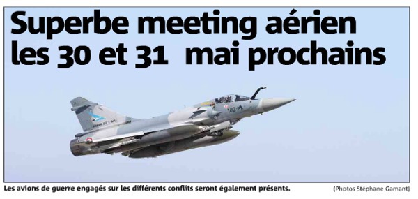 Superbe meeting aérien les 30 et 31 mai prochains