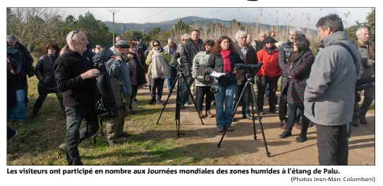 Vif succès des Journées mondiales des zones humides à l'étang de Palu Vif succès des Journées mondiales des zones humides à l'étang de Palu