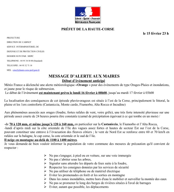 Alerte Météo