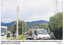 Plainte après des tirs sur 23 lampadaires un soir d'élection Plainte après des tirs sur 23 lampadaires un soir d'élection