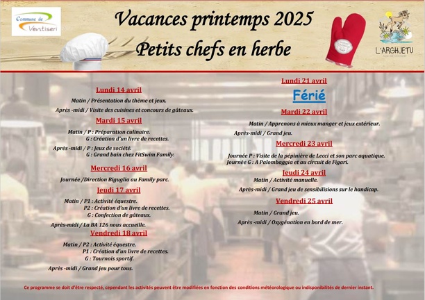 ALSH L'ARGHJETU : Printemps 2025