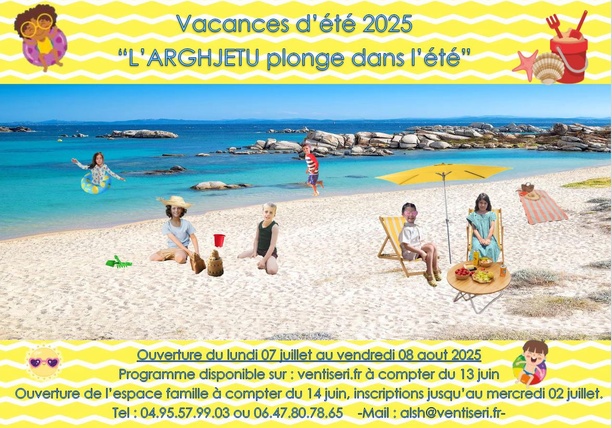 ALSH L'ARGHJETU : Eté 2025 ALSH L'ARGHJETU : Eté 2025