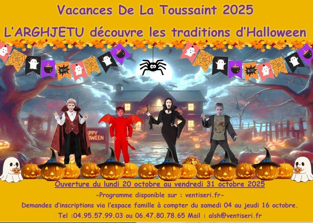 ALSH L'ARGHJETU : Toussaint 2025 ALSH L'ARGHJETU : Toussaint 2025
