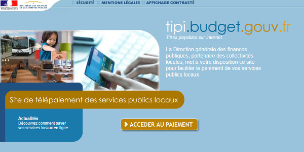 Paiement de la facture d'eau et d'assainissement par carte bancaire via internet 