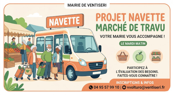 Mise en place d'une navette pour le marché communal de Travu