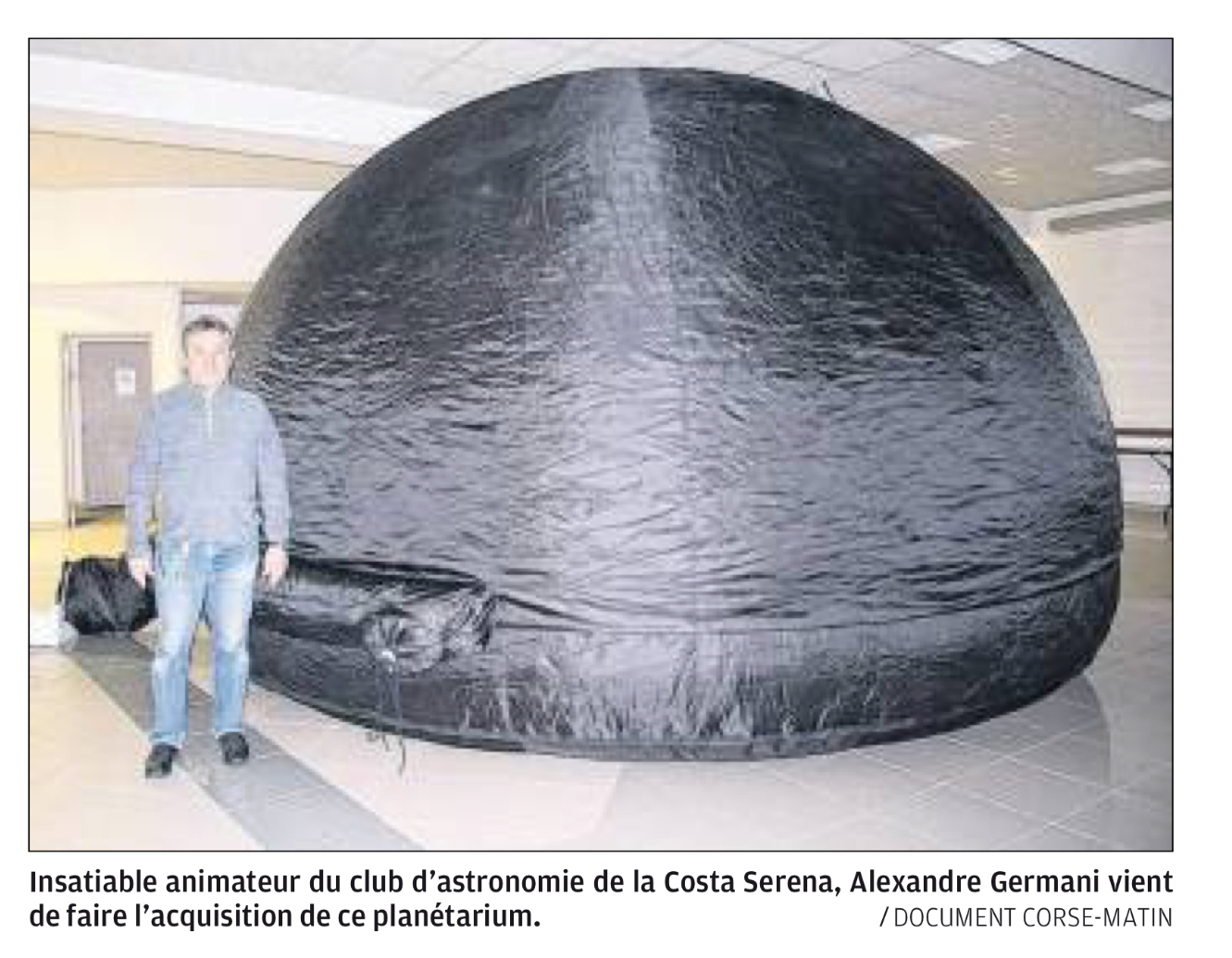 Bienvenue au premier planétarium mobile de Corse
