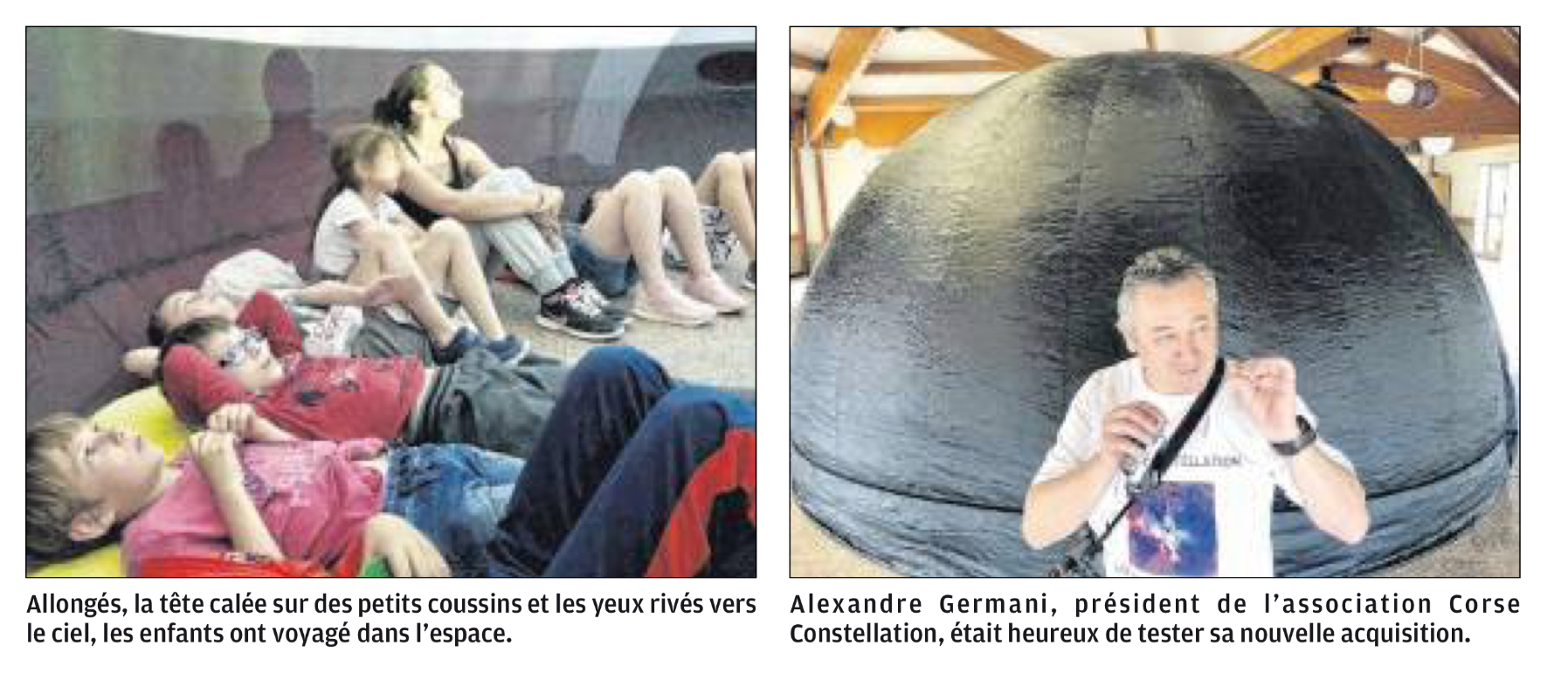 La tête dans les étoiles avec les enfants de l'Arghjetu