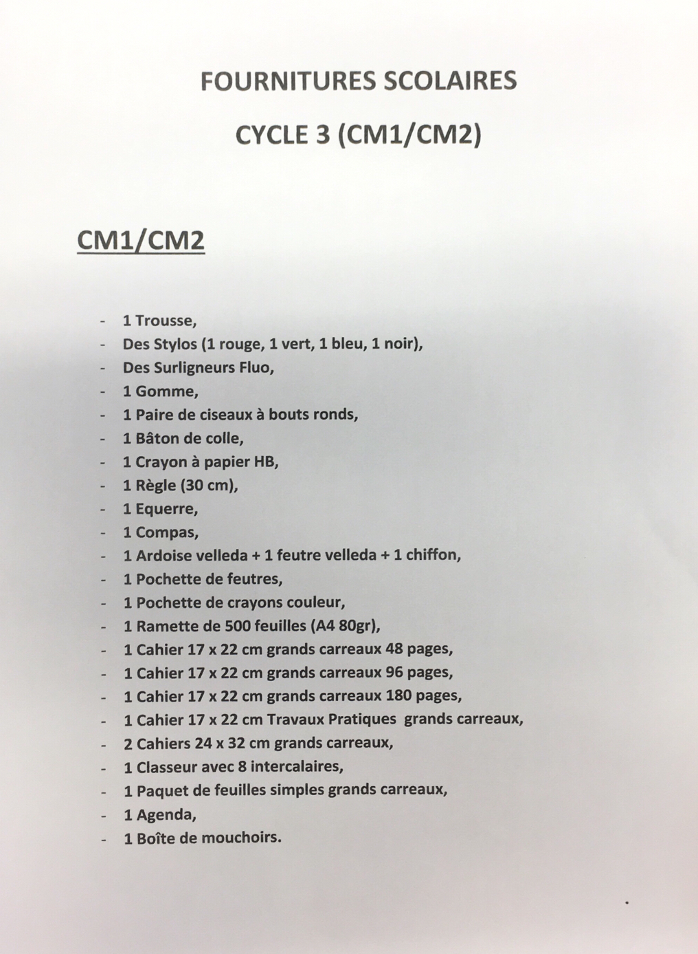 Rentrée scolaire 2018-2019