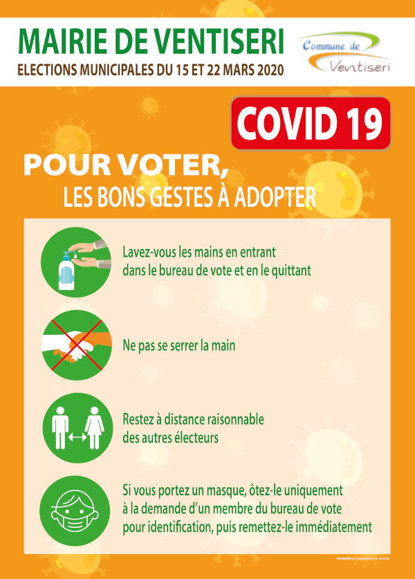 Covid-19 : Elections municipales du 15 et 22 mars 2020