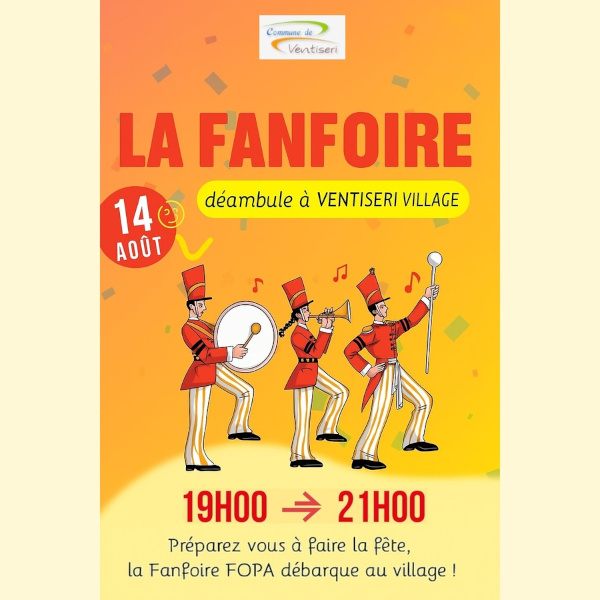 La fanfoire est de retour le 14 août 2025 à Ventiseri village !