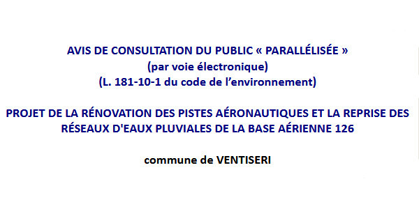 Projet de la rénovation des pistes aéronautiques et la reprise des réseaux d'eaux pluviales de la Base aérienne 126
