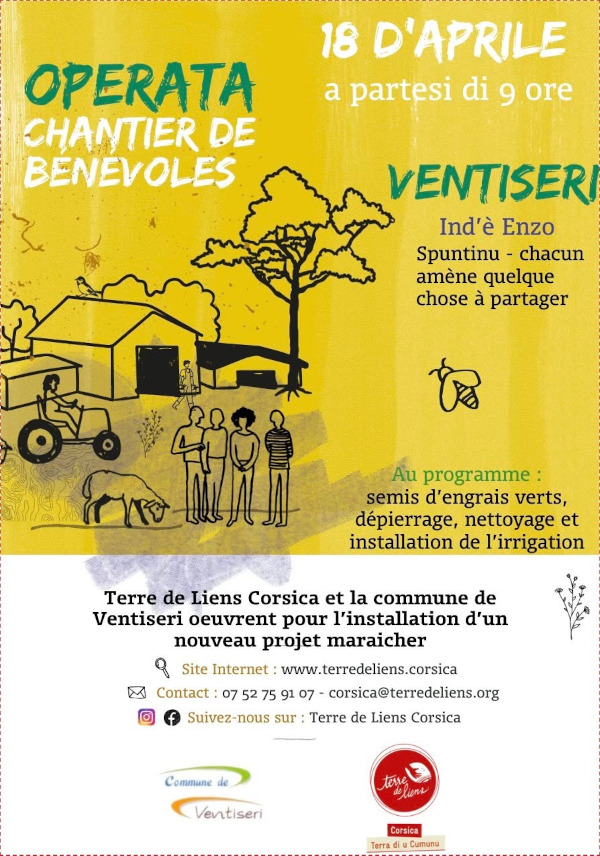 Terre de Liens Corsica et la commune de Ventiseri oeuvrent pour l'installation d'un nouveau projet maraîcher