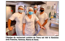 Étape chaleureuse entre cuisines et salle du restaurant scolaire de Ventiseri-Travu