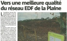Vers une meilleure qualité du réseau EDF de la Plaine