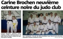 Carine Brochen neuvième ceinture noire du judo club