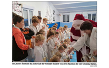 U Babbu natale en visite au Judo Club de Travu
