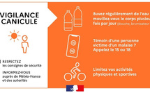 Vigilance Orange « Canicule » maintenue jusqu'au samedi 05 juillet 2025 à 23h59 au plus tôt.