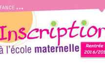 Inscriptions à l'école maternelle