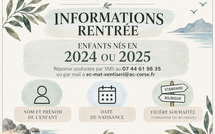 Ecole maternelle - rentrées 2027 et 2028
